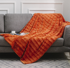 Soft Faux Fur Microplush Reversible Throw Blanket product